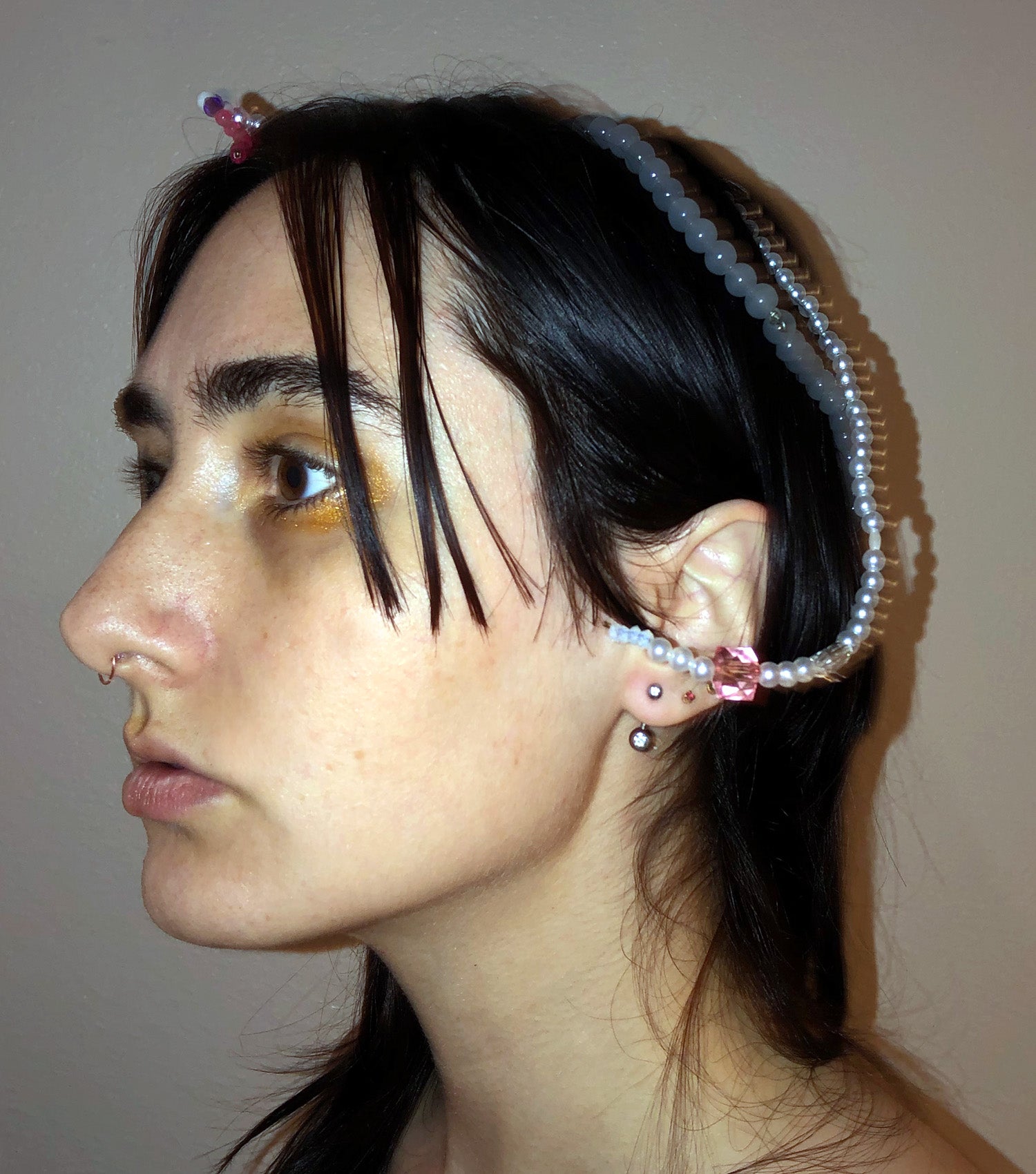Deska, Deska Jewelry, Pearl, Headpiece, Head Jewelry, Hair Jewelry, Handmade, Los Angeles, Los Angeles Boutique, Independent Designer, Independent Artist, Kathleen, Shop Kathleen, Kathleen Los Angeles, Costume Headpiece, Costume Jewelry