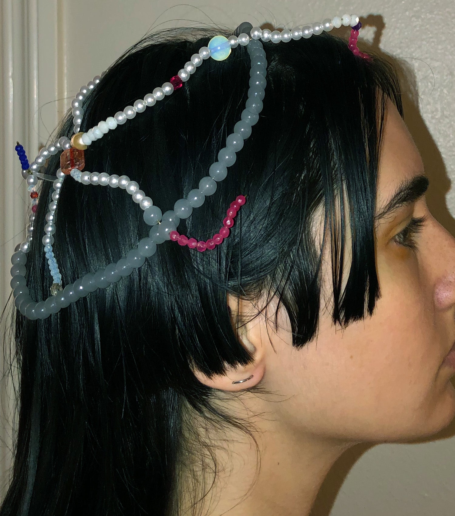 Deska, Deska Jewelry, Pearl, Headpiece, Head Jewelry, Hair Jewelry, Handmade, Los Angeles, Los Angeles Boutique, Independent Designer, Independent Artist, Kathleen, Shop Kathleen, Kathleen Los Angeles, Costume Headpiece, Costume Jewelry