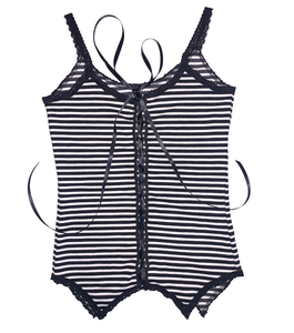Kitty Corset Back Cami Top - Stripe