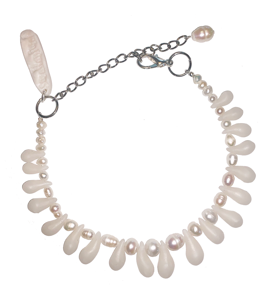 smallanimal, smallanimalmgmt, Los Angeles, Boutique,  Pearl Choker, Kathleen Los Angeles, heart choker, goth choker, layered choker, polymer bead choker, silver choker, stone choker, quartz choker, pierced choker, printed jewelry, handmade beads,Kathleen, Shop Kathleen, kathleen los angeles, upcycled necklace, sustainable jewelry, Chicago  jewelry, charm necklace, small business, small batch jewelry, charli xcx