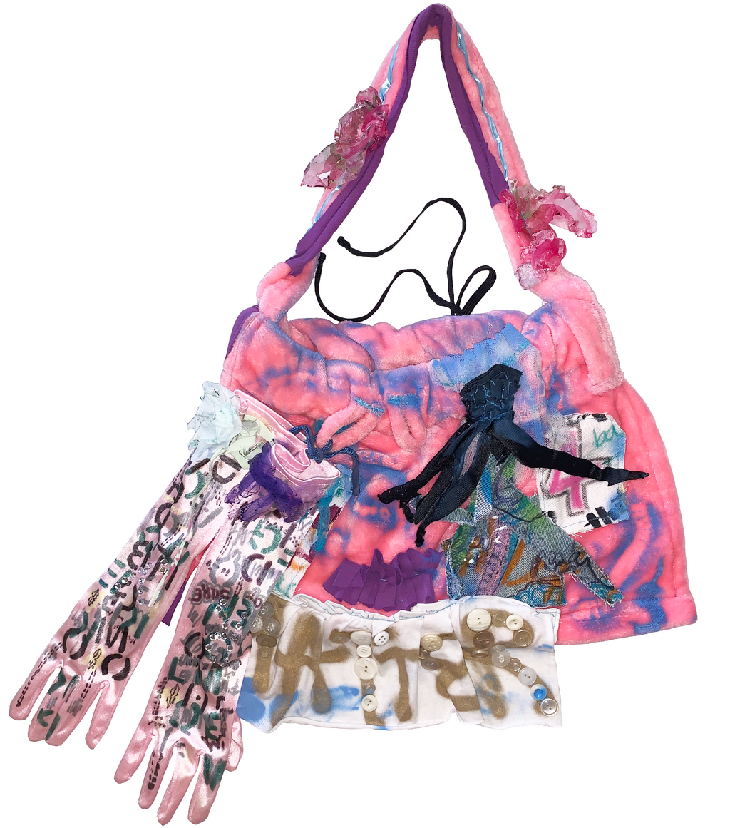 independent designer, independent boutique, handmade, independent fashion, handmade jacket, Kathleen, Shop Kathleen, Kathleen los Angeles, Los Angeles fashion, small business, l.liaxs, made in Australia, Australian designer, upcycled, recycled, collage tote, collage purse, ethical handbag, furry handbag, fuzzy tote, diaspora, sustainable purse, sustainable bag, ethical fashion, ribbon bag, cross bag, flower bag, corset bag, sweater bag, patchwork purse, Stephanie liakos, handsewn bag, buttons, rhinestone