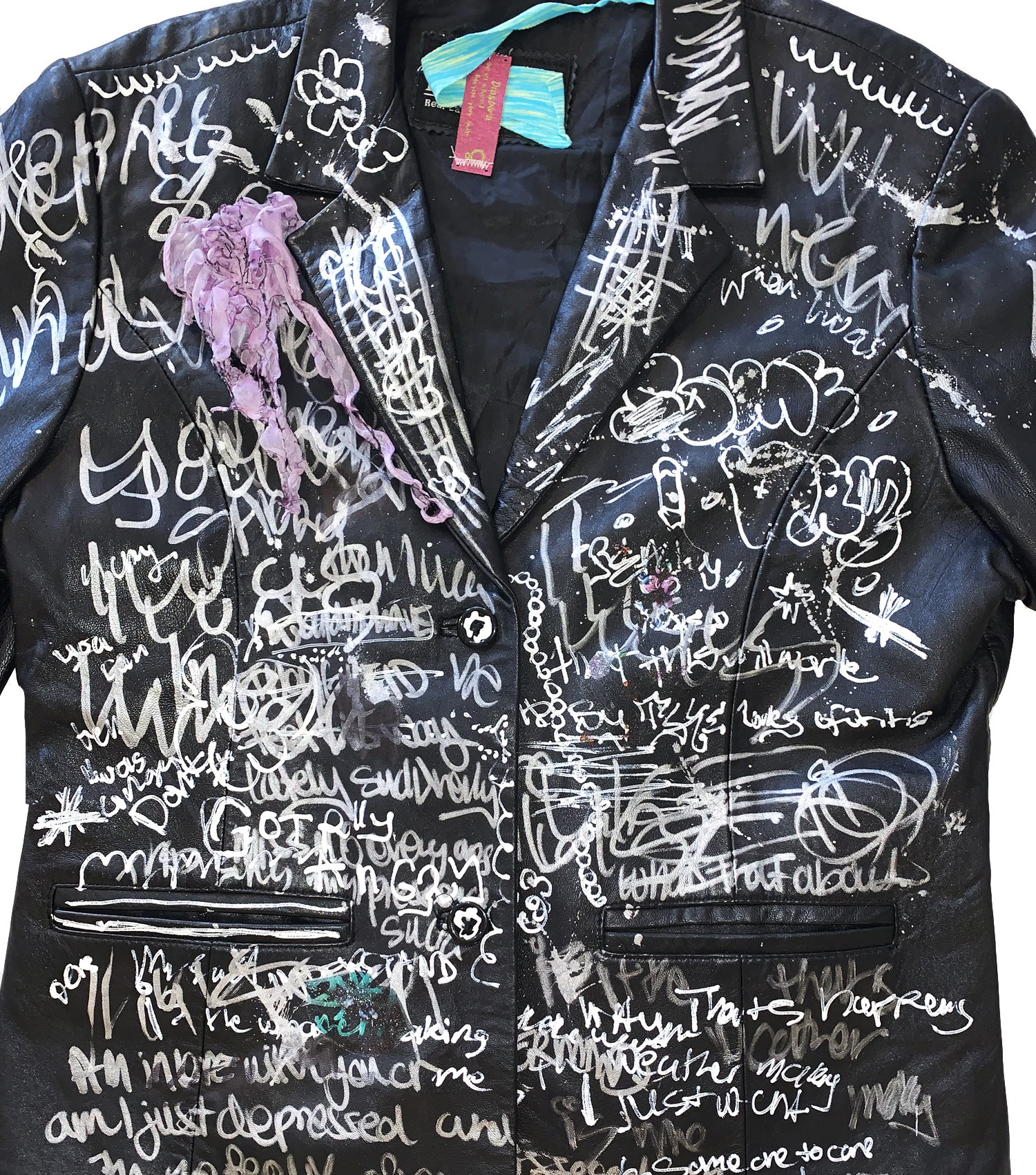 independent designer, independent boutique, handmade, independent fashion, handmade jacket, Kathleen, Shop Kathleen, Kathleen los Angeles, Los Angeles fashion, small business, painted jacket, l.liaxs, made in Australia, Australian designer,  upcycled, recycled, collage jacket, vintage jacket, leather jacket, ethical leather, painted leather, patch leather jacket, diaspora, sustainable jacket, sustainable leather, ethical fashion, ribbon jacket, graffiti jacket,  Stephanie liakos, L.iaxs, leather blazer