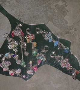 Closet children, earring, earrings, jewelry, made in Singapore, Singapore, handmade, one of a kind, stainless steel, anodized aluminum, titanium, Swarovski, crystal, gem, hoop, pink, purple, aurora lights, Los Angeles, shop Kathleen, Kathleen, seraphim visions II earring, seraphim visions