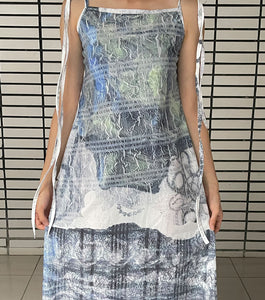 Sophie wang, Los Angeles, Kathleen, shop Kathleen, taiwan Taipei, rise, Rhode Island School of design, art, digital art, digital print, made in Taiwan, glam cult magazine, metal magazine, experimental, experimental fashion, sacred objects, trinkets, artist, designer, knitwear, print design, dress, dresses, mid length, tank, summer, summer dress, printed dress, handmade, one of a kind