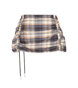 mini skirt, australian designer, independent fashion, independent designer, independent boutique, handmade, mini ruched skirt, independent fashion, handmade skirt,  asymmetrical skirt, , Karla Laidlaw, karlalaidlaw, Kathleen, Shop Kathleen, ruched skirt, plaid skirt, corset skirt, lace up skirt, check shirt