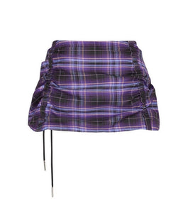Ruched Mini Skirt - Deep Purple