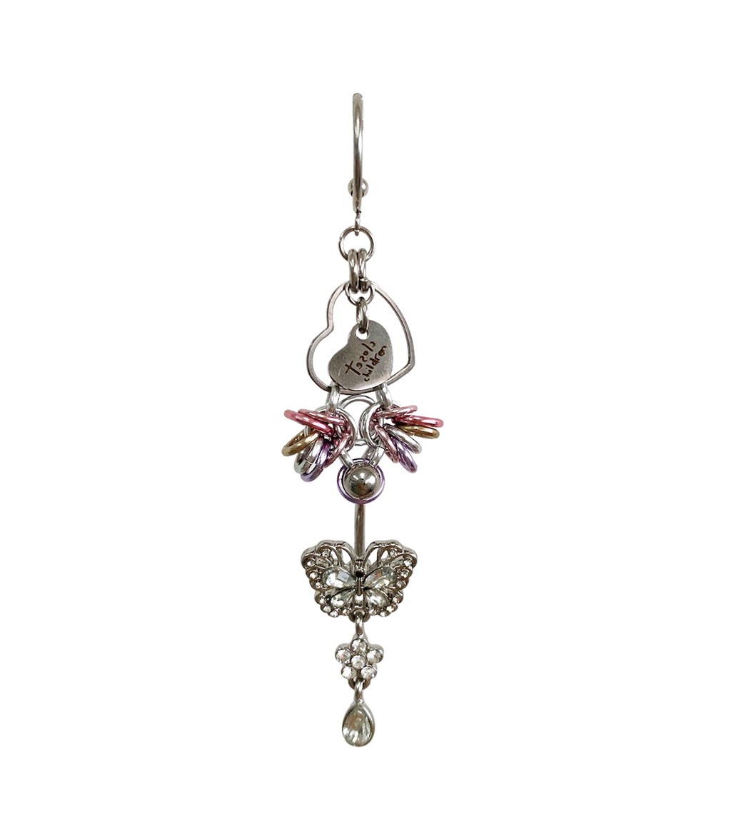 Closet children, earring, earrings, jewelry, made in Singapore, Singapore, handmade, one of a kind, stainless steel, anodized aluminum, titanium, Swarovski, crystal, gem, hoop, pink, purple, aurora lights, Los Angeles, shop Kathleen, Kathleen