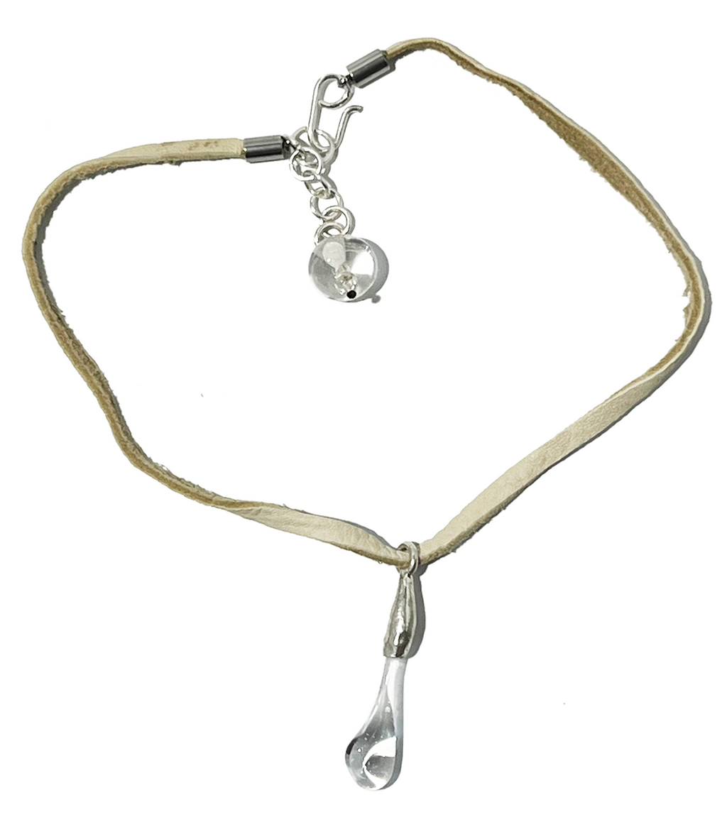 smallanimal, smallanimalmgmt, Los Angeles, Boutique, Pearl Choker, Kathleen Los Angeles, heart choker, goth choker, layered choker, polymer bead choker, silver choker, stone choker, quartz choker, pierced choker, printed jewelry, handmade beads,Kathleen, Shop Kathleen, kathleen los angeles, upcycled necklace, sustainable jewelry, Chicago jewelry, charm necklace, small business, small batch jewelry, glass jewelry, glass choker, glass pendant, leather choker, leather glass jewelry