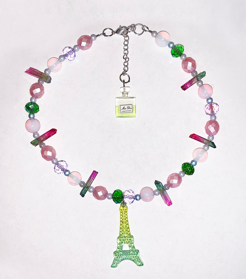 emma pryde, choker, resin, glitter, handmade, los angeles boutique, kathleen, kathleen los angeles, gummie bear, necklace, pearls, freshwater pearls, baroque pearls, kathleen, kathleen los angeles, shop kathleen, kathleen la, crystal necklace, paris necklace, perfume necklace, eiffel tower necklace, french necklace