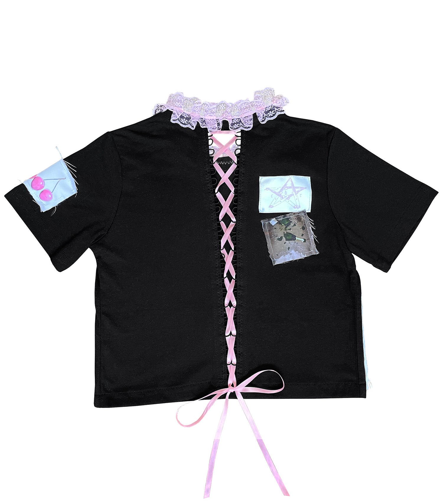 High Rollers Lace-Up Baby Tee