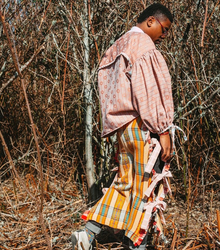 JRAT, Janelle Rabbott, Pants, Chaps, Bow Pants, Zero Waste, Gingham, UpcycleZero Waste, Prairie Dress, Ruffle Dress, Bow Dress, Sustainable, Kathleen, Shop Kathleen, Boutique, Ugly House on the Prairie, Los Angeles, One of a Kind