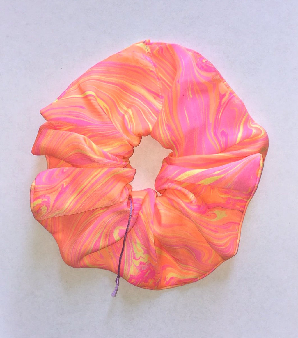 MYFAWNWY, kathleen, shop kathleen, silk, scrunchie, tie dye, dye marble, giant scrunchie, los angeles, boutique