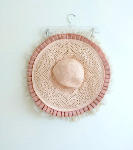 JRAT, Janelle Rabbott, Frilly Hat, Sunhat, Upcycled, Vintage Hat, Sustainable, Bonnet, Kathleen, Shop Kathleen, Boutique, Ugly House on the Prairie, Los Angeles, One of a Kind