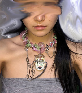necklaces, upcycled, sustainable jewelry, south korean jewelry, kathleen, kathleen los angeles, los angeles boutique, artist jewelry, eqeqpe, choker, upcycled necklace