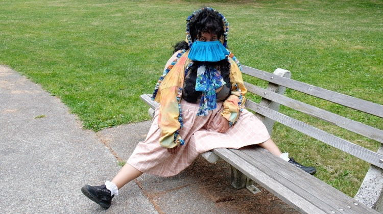 JRAT, Janelle Rabbott, Hoodie, Ultra Crop Hoodie, Sleeves, Hood, Bolero, Zero Waste, Upcycle, Sustainable, Kathleen, Shop Kathleen, Boutique, Ugly House on the Prairie, Los Angeles, One of a Kind