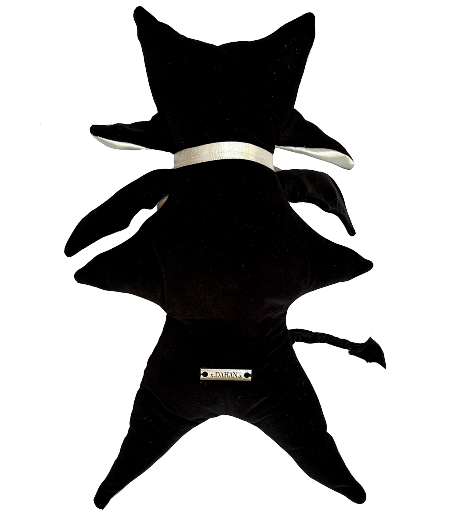 Weighted Imp Plush - Black with White Bow