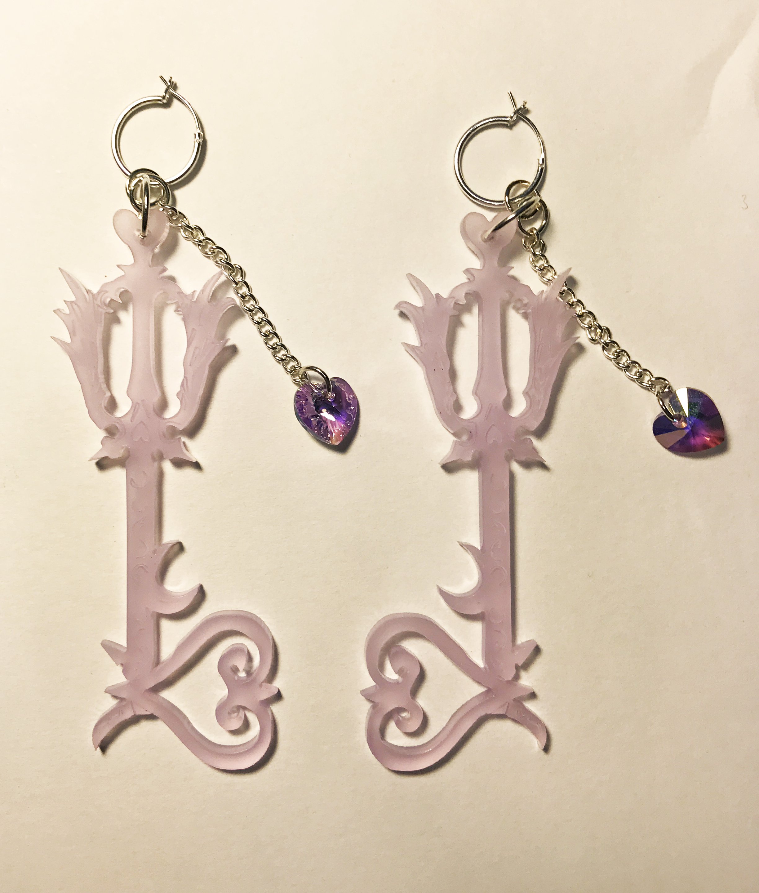earrings, emma pryde, handmade, keyblade, kingdom hearts, shop kathleen, kathleen, los angeles