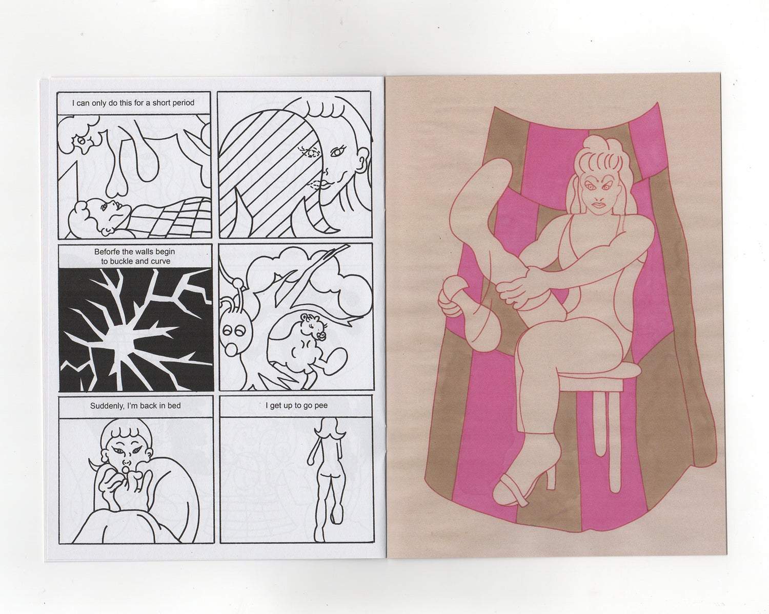 Brie Moreno, Zine, Kathleen, Shop Kathleen, art zine, zine, print, drawings, loveable, recycled