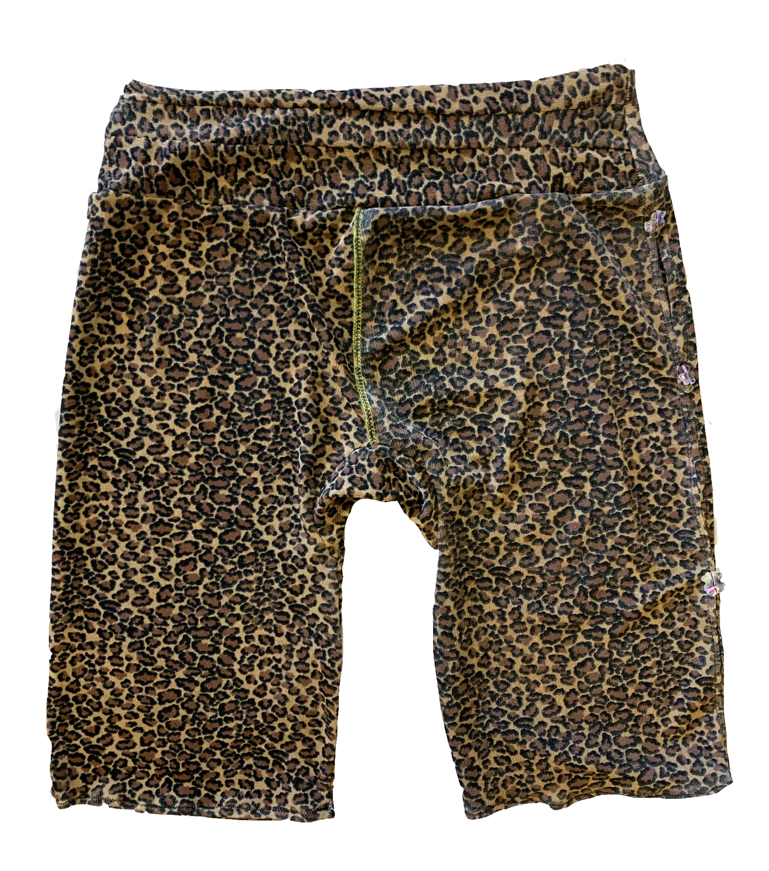 independent designer, independent boutique, handmade,  independent fashion, handmade shorts, Kathleen, Shop Kathleen, Kathleen los Angeles, Los Angeles fashion, small business, bike short, cheetah short, leopard short, cheetah girl shorts, cutout shorts, gem shorts, long shorts, sheer shorts, contrast shorts, lizzie Kidd, made in Los Angeles, shorts, printed shirts, beaded shorts, deadstock shorts, sustainable shorts, recycled fabric shorts