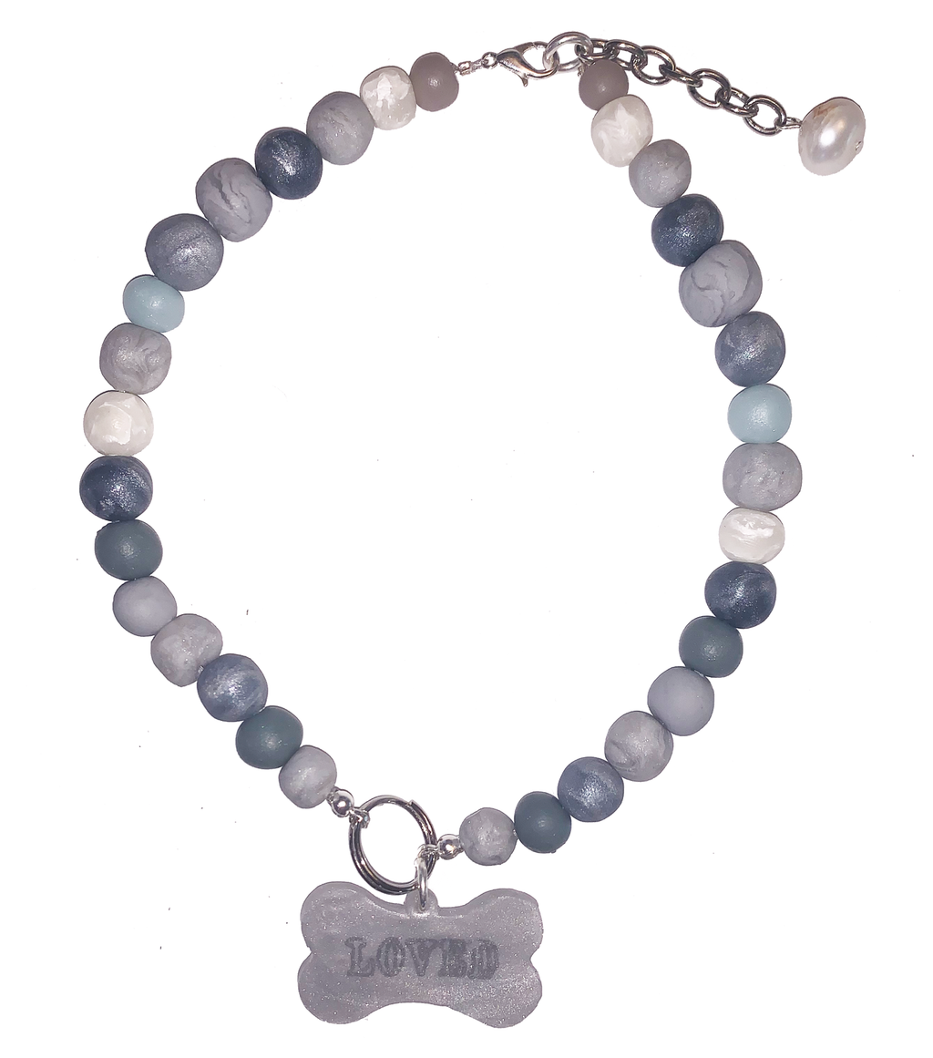 smallanimal, smallanimalmgmt, Los Angeles, Boutique, Pearl Choker, Kathleen Los Angeles, heart choker, goth choker, layered choker, polymer bead choker, silver choker, stone choker, quartz choker, pierced choker, printed jewelry, handmade beads,Kathleen, Shop Kathleen, kathleen los angeles, upcycled necklace, sustainable jewelry, Chicago jewelry, charm necklace, small business, small batch jewelry