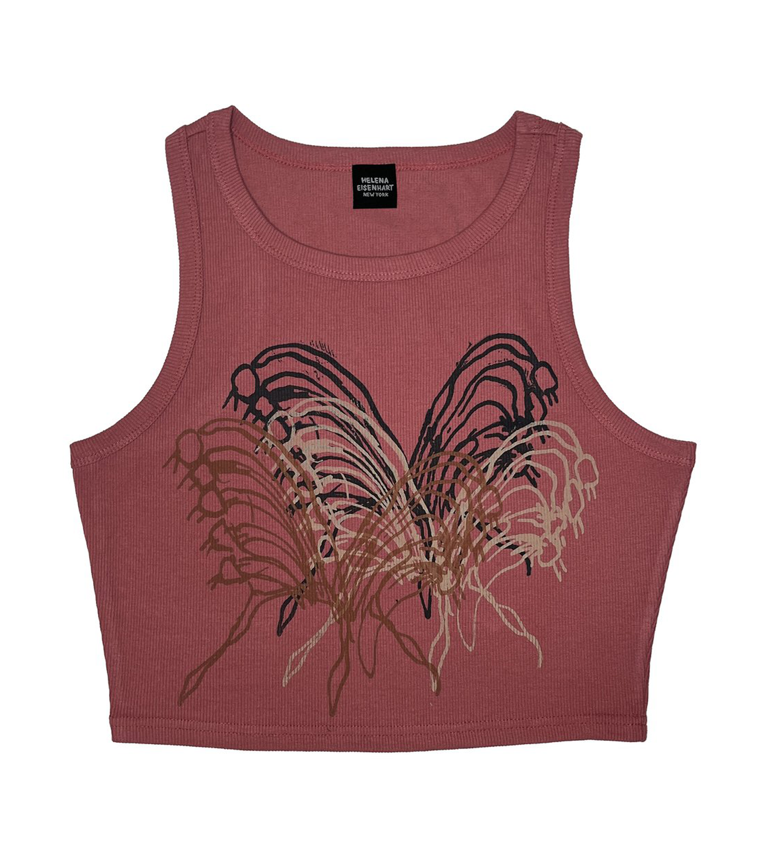 Helena eisenhart, nyc, designer, new york city, los angeles, Kathleen, shop Kathleen, handmade, tank top, racerback, ribbed tank, butterfly tank, butterfly screen print tank, diy graphic tank 