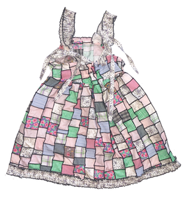 Patchwork Apron Dress - Multicolor