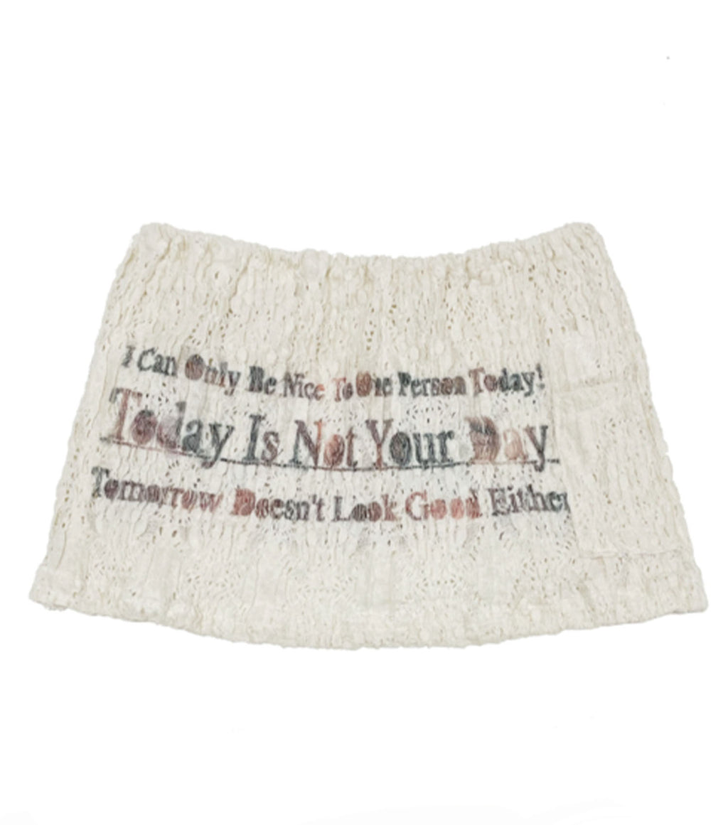 604SERVICE, 604 SERVICE, Los Angeles, KATHLEEN, SHOP KATHLEEN, KOREAN, MADE IN KOREA, KOREAN FASHION, COTTON, NYLON, SPANDEX, POLYESTER, POLY, skirt, skirts, this is not your day, sublimated bottom, sublimation