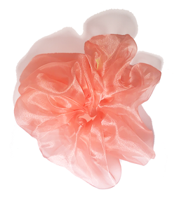 Giant Cloud Scrunchie - Peach Organza