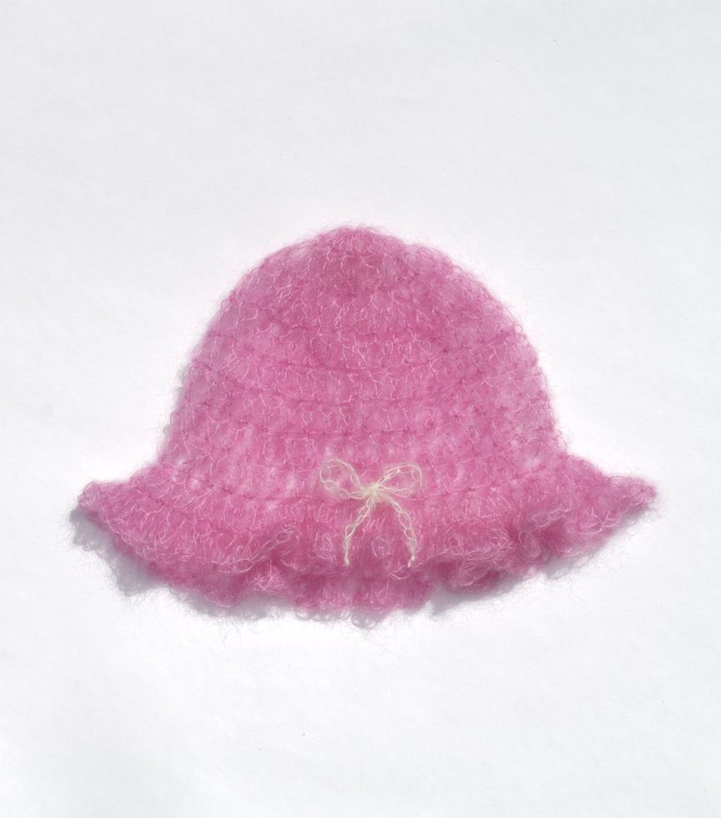 Kathleen, Shop Kathleen, Independent Designer, Crochet Hat, Sustainable, Mohair Hat, Los Angeles Boutique, Cat Randall Duffy, Crandall Duffy, Bucket hat, ruffle hat, bow hat