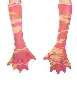 Pink Camo Webbed Gloves