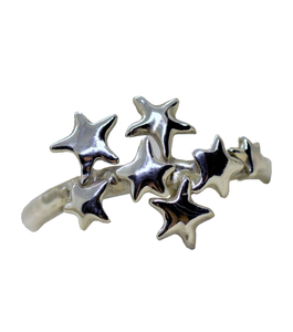 Loneru, Lonerü, sterling silver ring, star jewelry, vermont jewelry, sterling silver star ring, kathleen, kathleen los angeles, independent boutique, independent artist, independent designer, handmade jewelry, los angeles boutique, shooting star ring, silver ring, stars ring
