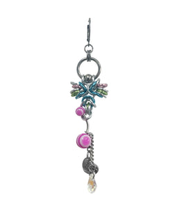 Closet children, earring, earrings, jewelry, made in Singapore, Singapore, handmade, one of a kind, stainless steel, anodized aluminum, titanium, Swarovski, crystal, gem, hoop, pink, purple, aurora lights, Los Angeles, shop Kathleen, Kathleen, rite of spring