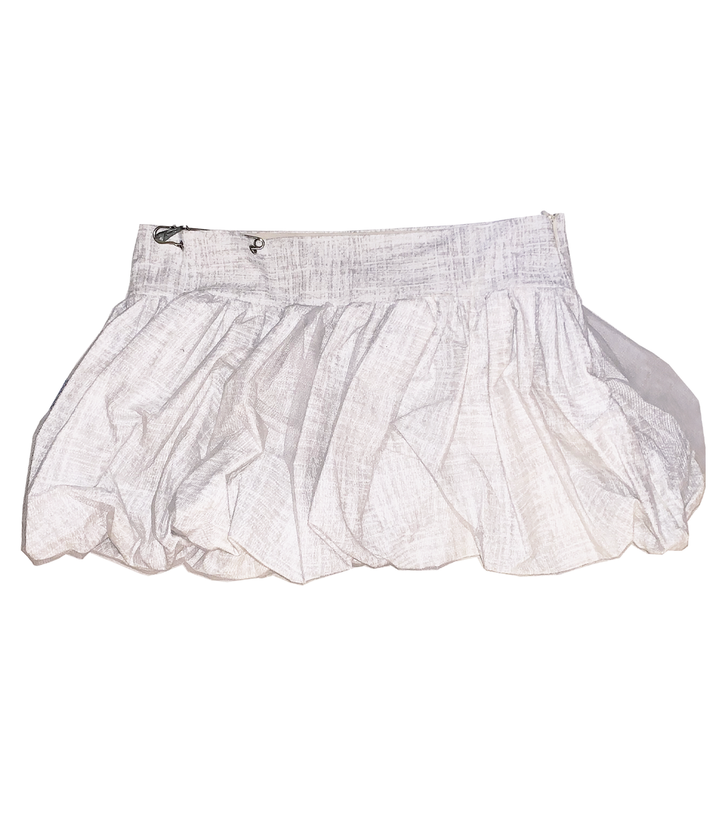 exaltus, kathleen, shop kathleen, bubble skirt, y2k skirt, bubble hem, mesh skirt, mini skirt, mid rise skirt, charm skirt, handmade, chicago artist, handmade fashion, slow fashion, small batch, los angeles designer, independent designer, fairy skirt, kathleen los anegesl