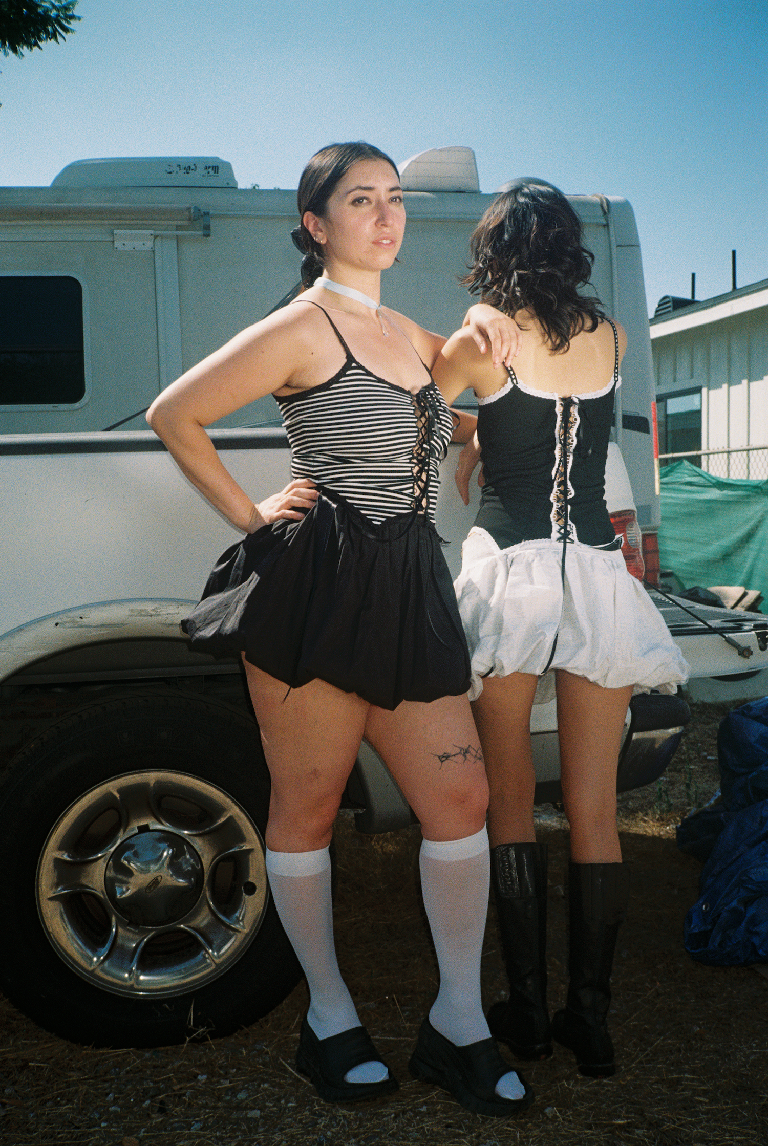 Black Mini Puffball Skirt