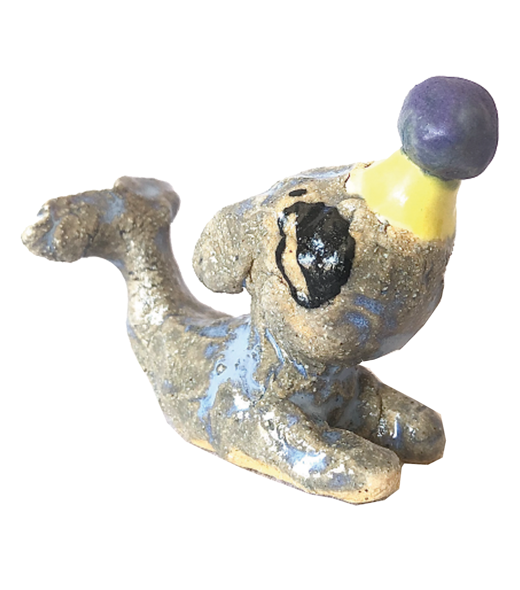 Dominique Go, Kathleen, Shop Kathleen, Ceramic, Handmade, sculpture, clay sculpture, handbuilt ceramic, mini figurine, independent artist, made in LA, clay artist, seal sculpture