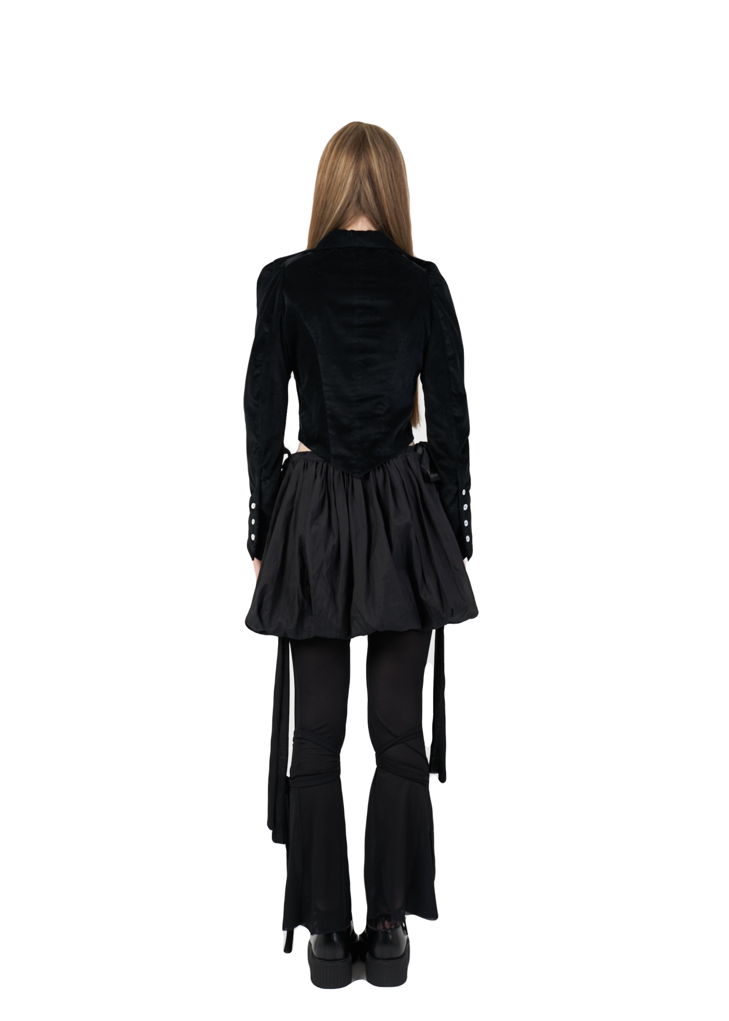 Black Mini Puffball Skirt