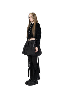 Black Mini Puffball Skirt