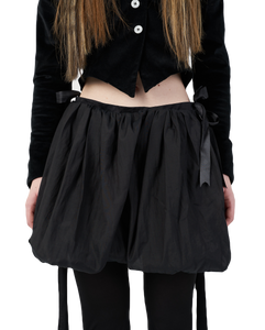 Black Mini Puffball Skirt