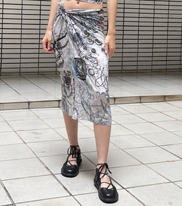 Sophie wang, Los Angeles, Kathleen, shop Kathleen, taiwan Taipei, rise, Rhode Island School of design, art, digital art, digital print, made in Taiwan, glam cult magazine, metal magazine, experimental, experimental fashion, sacred objects, trinkets, artist, designer, knitwear, print design, skirt, skirts, bottom, summer, summer outfit, printed dress, handmade, one of a kind