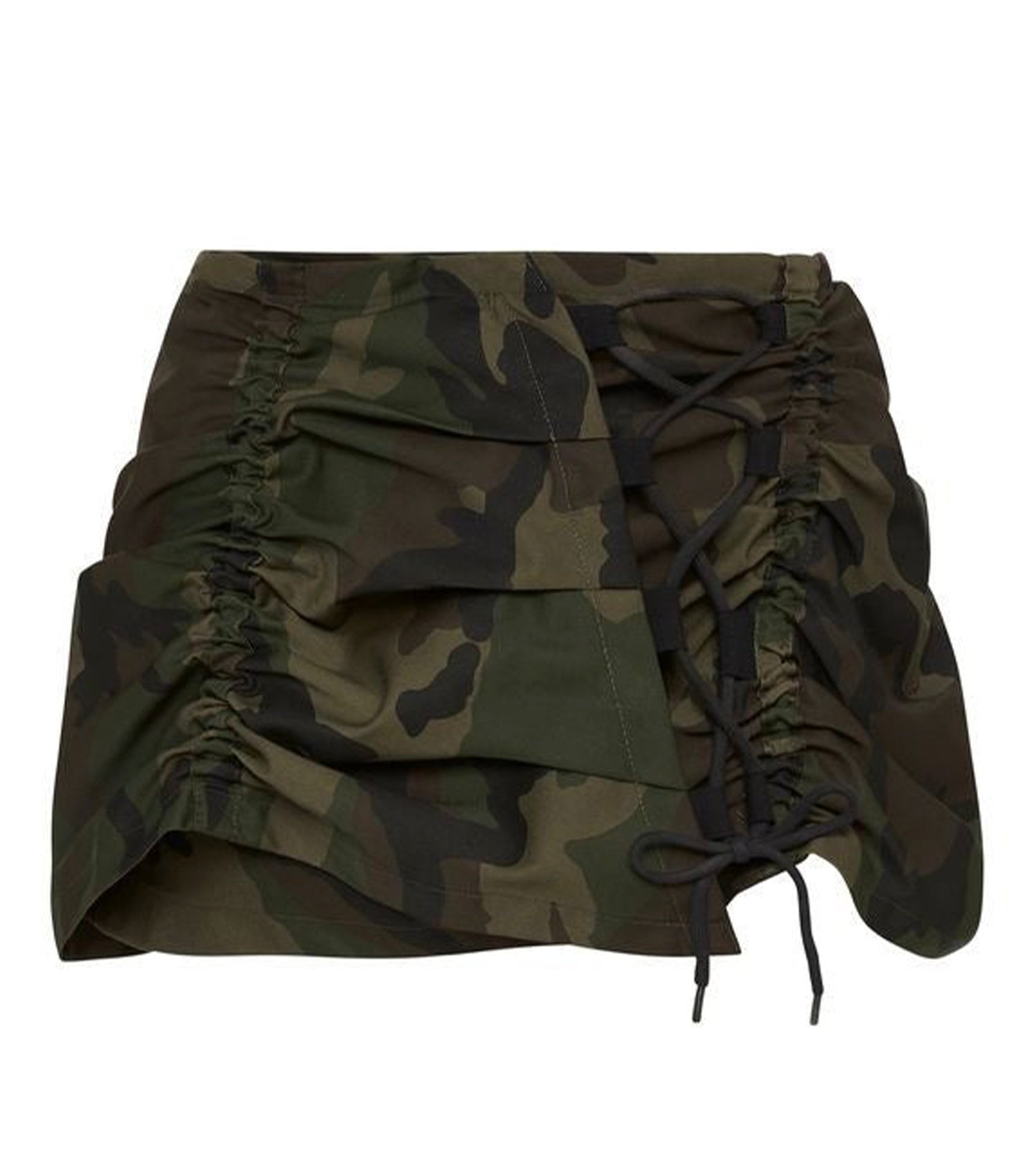mini skirt, australian designer, independent fashion, independent designer, independent boutique, handmade, mini ruched skirt, handmade skirt,  asymmetrical skirt, Karla Laidlaw, karlalaidlaw, Kathleen, Shop Kathleen, ruched skirt, plaid skirt, corset skirt, lace up skirt, came, camouflage, camouflage skirt