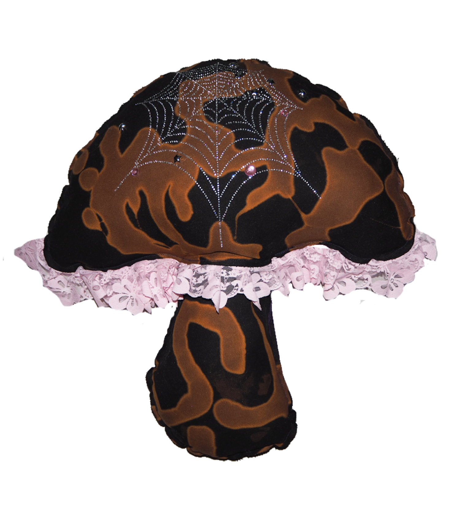 outer leaves art cushions, independent designer, independent boutique, independent fashion, handmade cushion, soft sculpture, Kathleen, Shop Kathleen, Kathleen los Angeles, Los Angeles fashion, small business, made in Australia, Australian designer, upcycled, recycled, collage pillow, ethical pillow, sustainable sculpture, art pillow, sculpture pillow, embellished pillow, mushroom pillow, furry pillow, spider pillow, rhinestone pillow