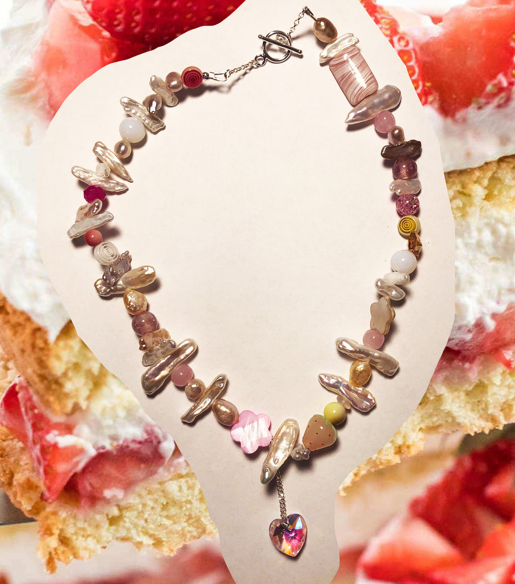 Janky Jewels, Kathleen, Los Angeles, Boutique, New York, Pearl Choker, Kathleen Los Angeles, Fairy, Elf, Pixie, Woodland, mermaid necklace, strawberry necklace