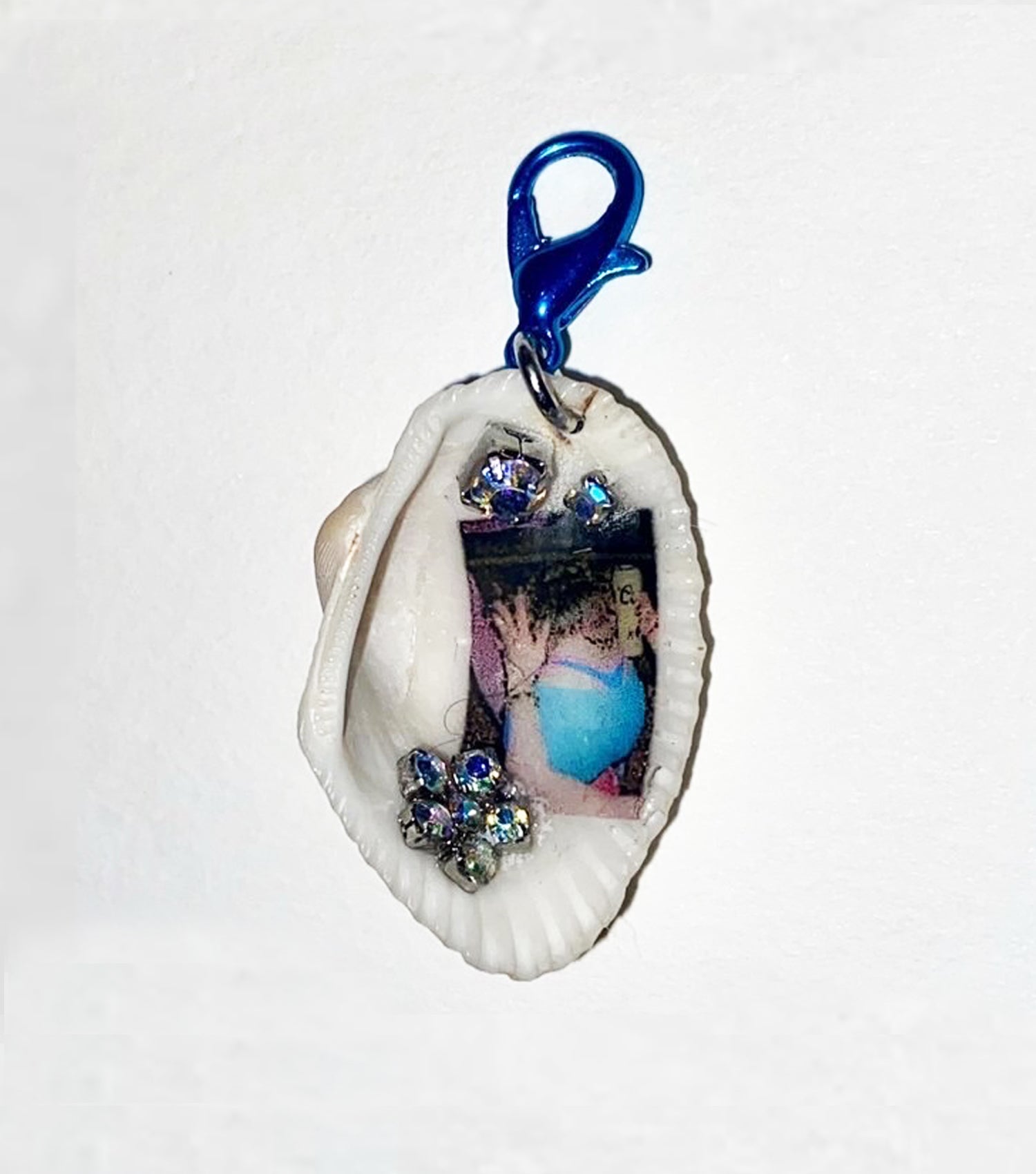 Petri Kitsch, Paulette Sabato , Charm, Seashell Jewelry, Crystal Charm, Fairy charm, fairy necklace, teddy bear, keychain, charm necklace, charm bracelet, crystal charm, dangly charm, pearl necklace, freshwater pearl, kathleen, kathleen los angeles, handmade, handmade jewelry, independent jewelry, upycled fashion, upcycled jewelry, sustainable jewelry, beaded keychain, los angeles fashion, face jewelry, face charm, sexy lady charm, car charm