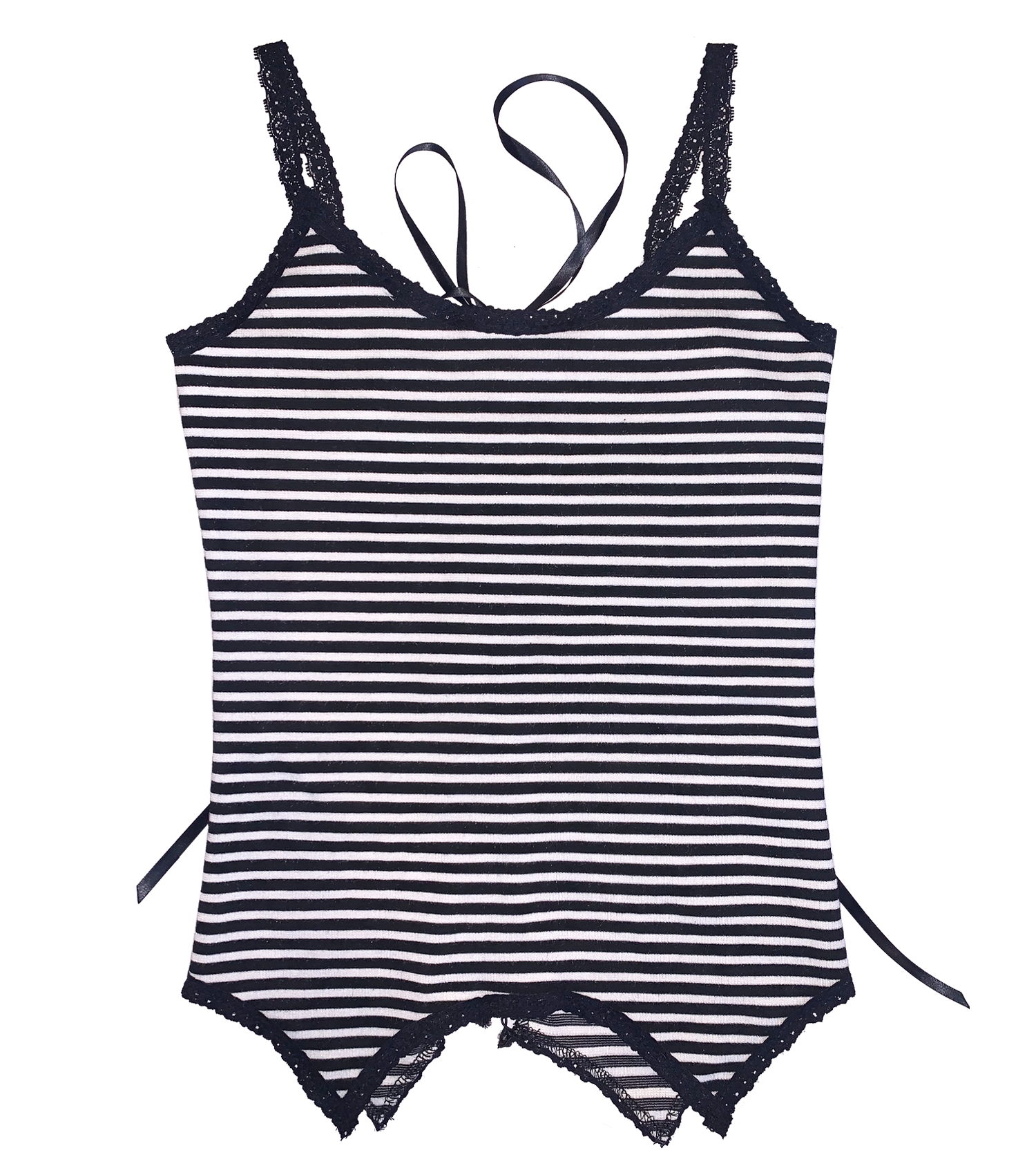 Kitty Corset Back Cami Top - Stripe