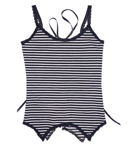 Kitty Corset Back Cami Top - Stripe