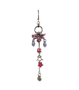 Closet children, earring, earrings, jewelry, made in Singapore, Singapore, handmade, one of a kind, stainless steel, anodized aluminum, titanium, Swarovski, crystal, gem, hoop, pink, purple, aurora lights, Los Angeles, shop Kathleen, Kathleen