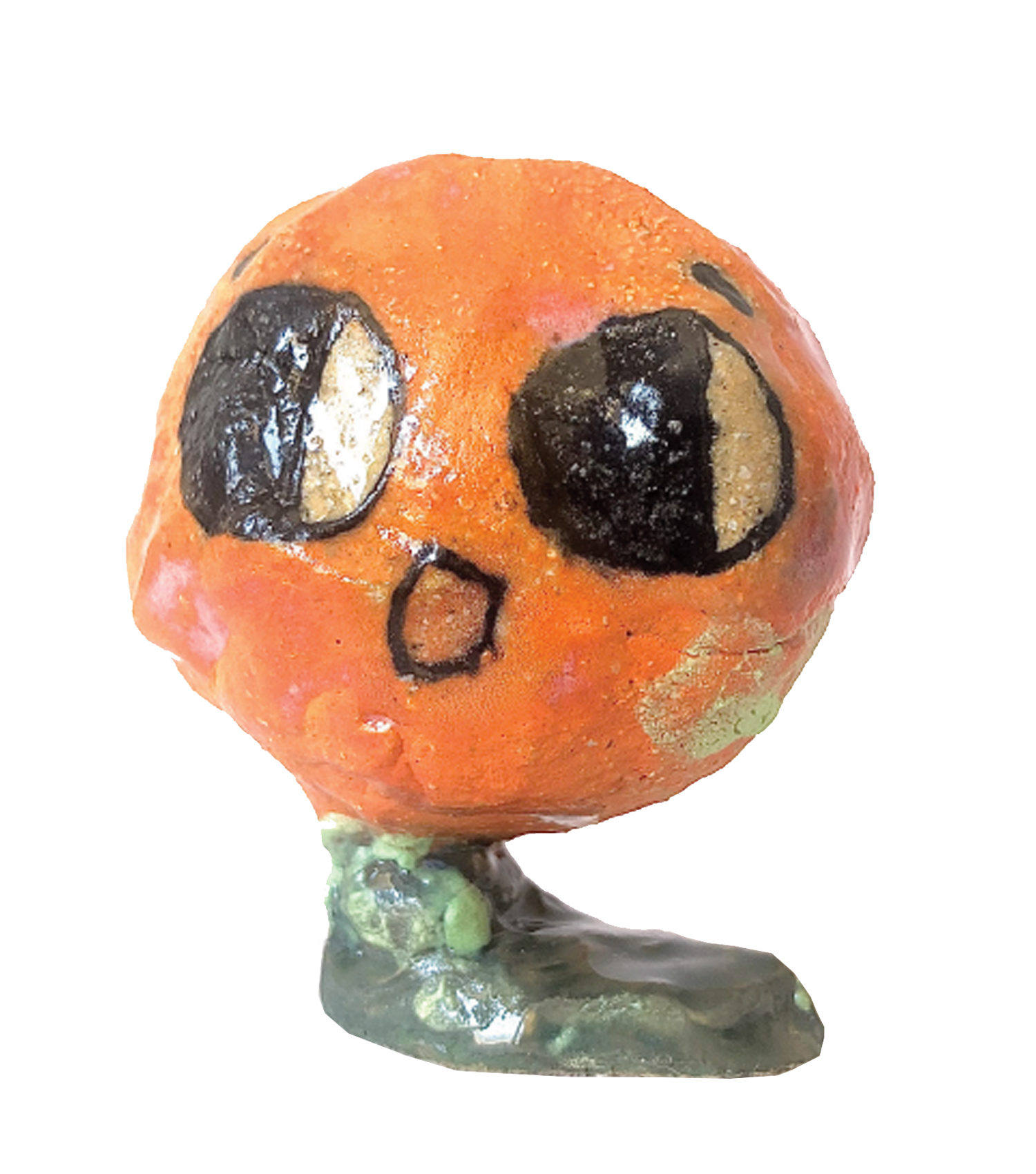 Dominique Go, Kathleen, Shop Kathleen, Ceramic, Handmade, sculpture, clay sculpture, handbuilt ceramic, mini figurine, independent artist, made in LA, clay artist, fruit sculpture, tangerine sculpture