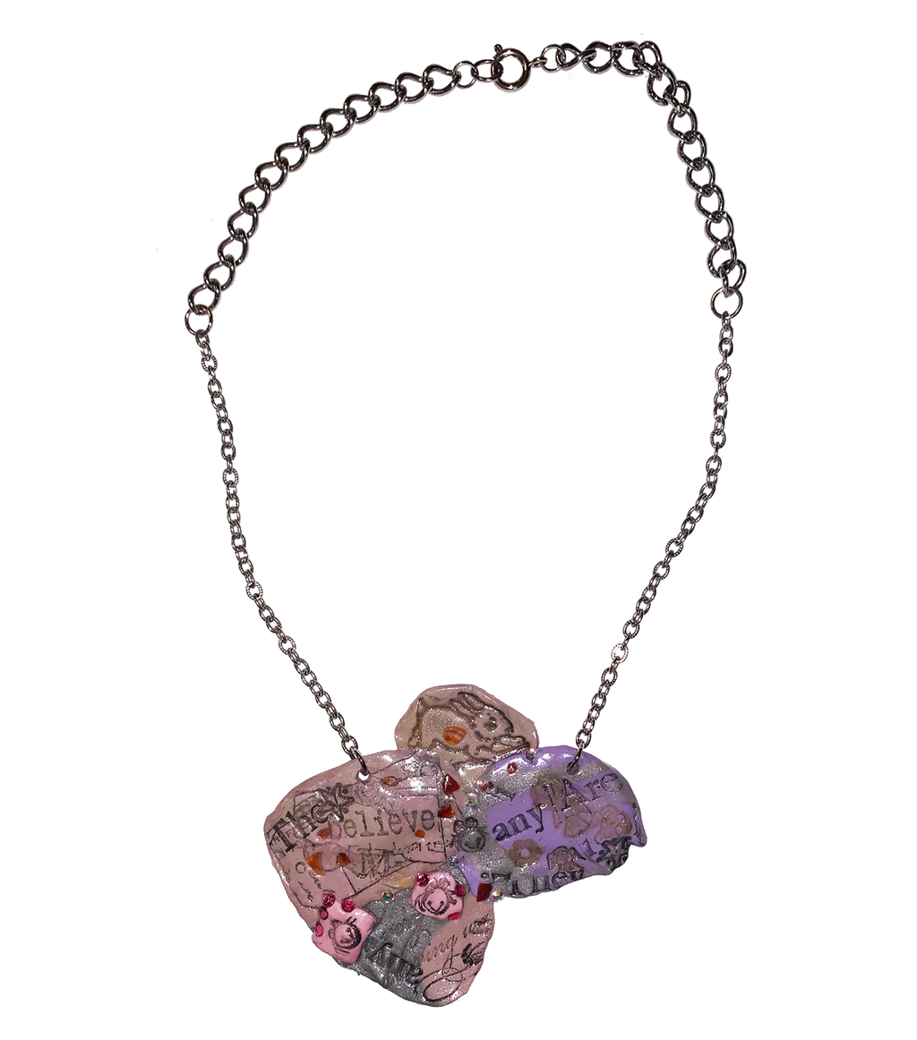 Kathleen, Los Angeles, Boutique, New York, Pearl Choker, Kathleen Los Angeles, Fairy necklace, butterfly necklace, angel charm, heart choker, goth choker, Kathleen, Shop Kathleen, kathleen los angeles, upcycled necklace, sustainable jewelry, New York jewelry, Brooklyn jewelry, charm necklace, secretly bleached, polymer charms, handmade charms, charm necklace, cross necklace, bird necklace, freshwater pearls, thc bunny