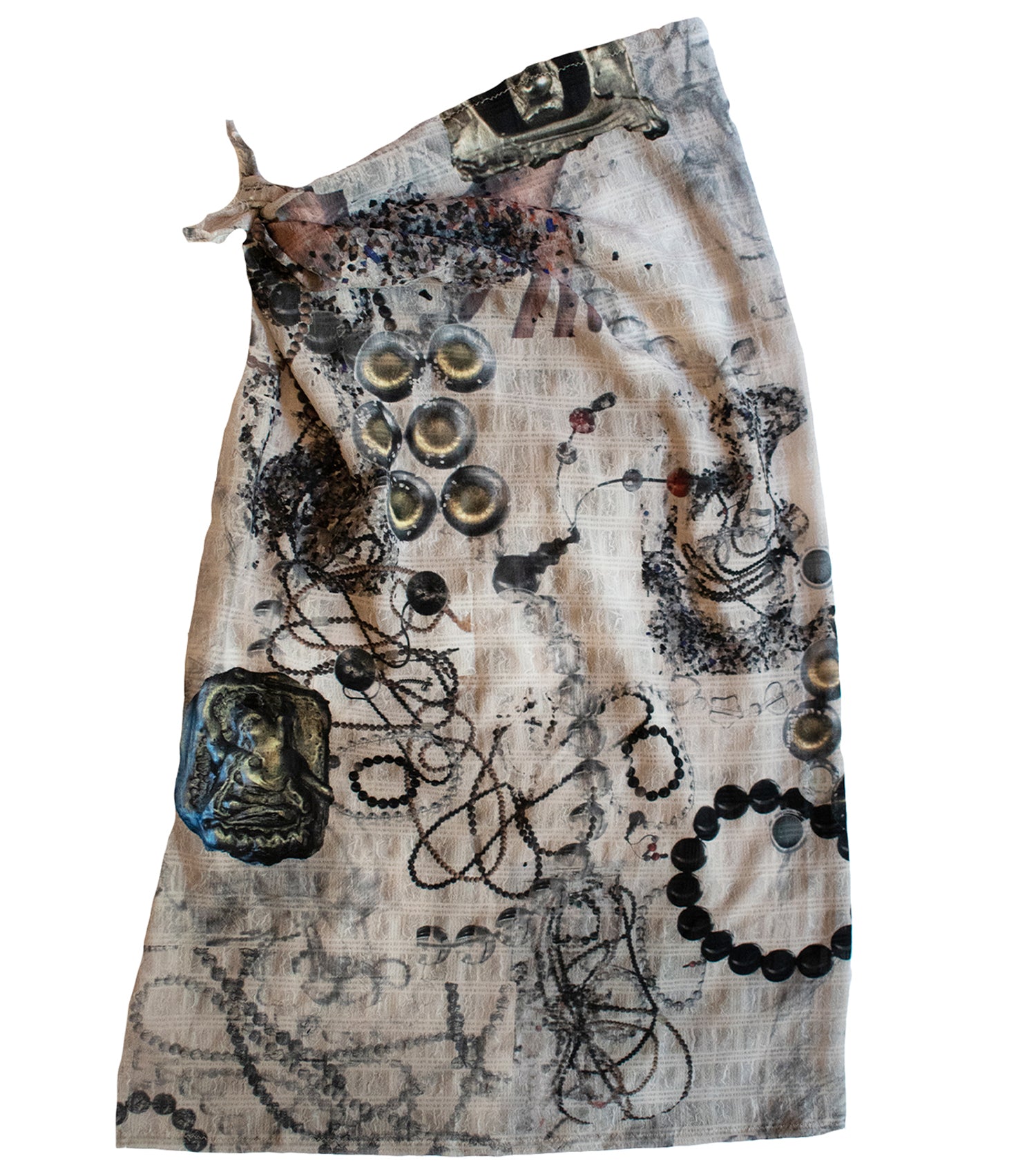 Sophie wang, Los Angeles, Kathleen, shop Kathleen, taiwan Taipei, rise, Rhode Island School of design, art, digital art, digital print, made in Taiwan, glam cult magazine, metal magazine, experimental, experimental fashion, sacred objects, trinkets, artist, designer, knitwear, print design, skirt, skirts, bottom, summer, summer outfit, printed dress, handmade, one of a kind