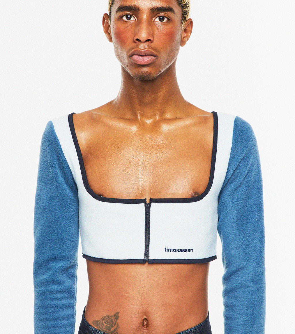timo sassen, timosassen, fleece top, crop longsleeve, square neck top, kathleen, kathleen los angeles, los angeles boutique independent designer